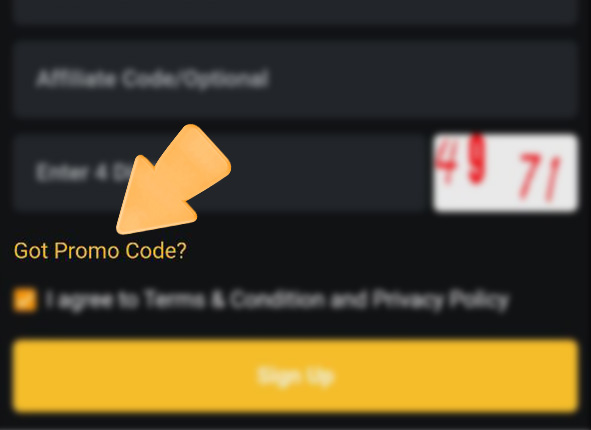 Jeetwin promo code input