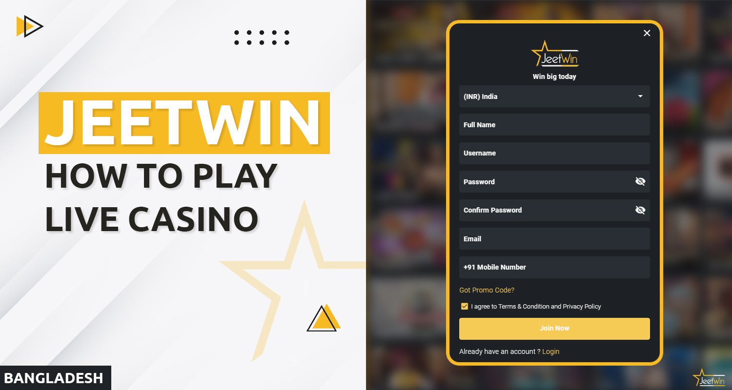 How to start playing live casino games on Jeetwin platform