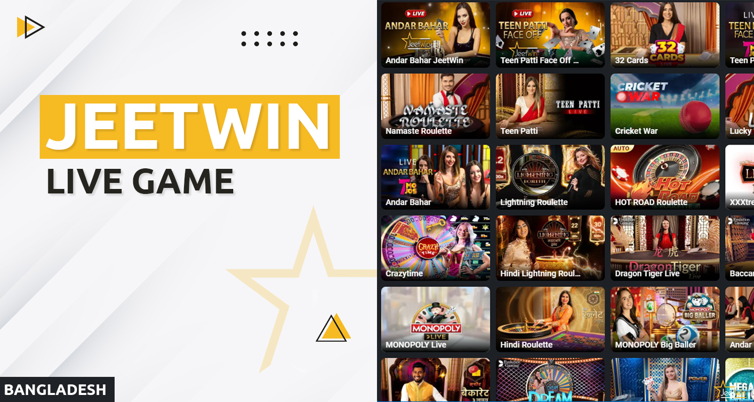Live casino games available on the Jeetwin platform